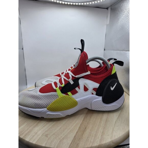 Nike Swoosh Huarache Edge Running Shoes White Red A01697 Mens 8.5 Fast Ship - Picture 1 of 9